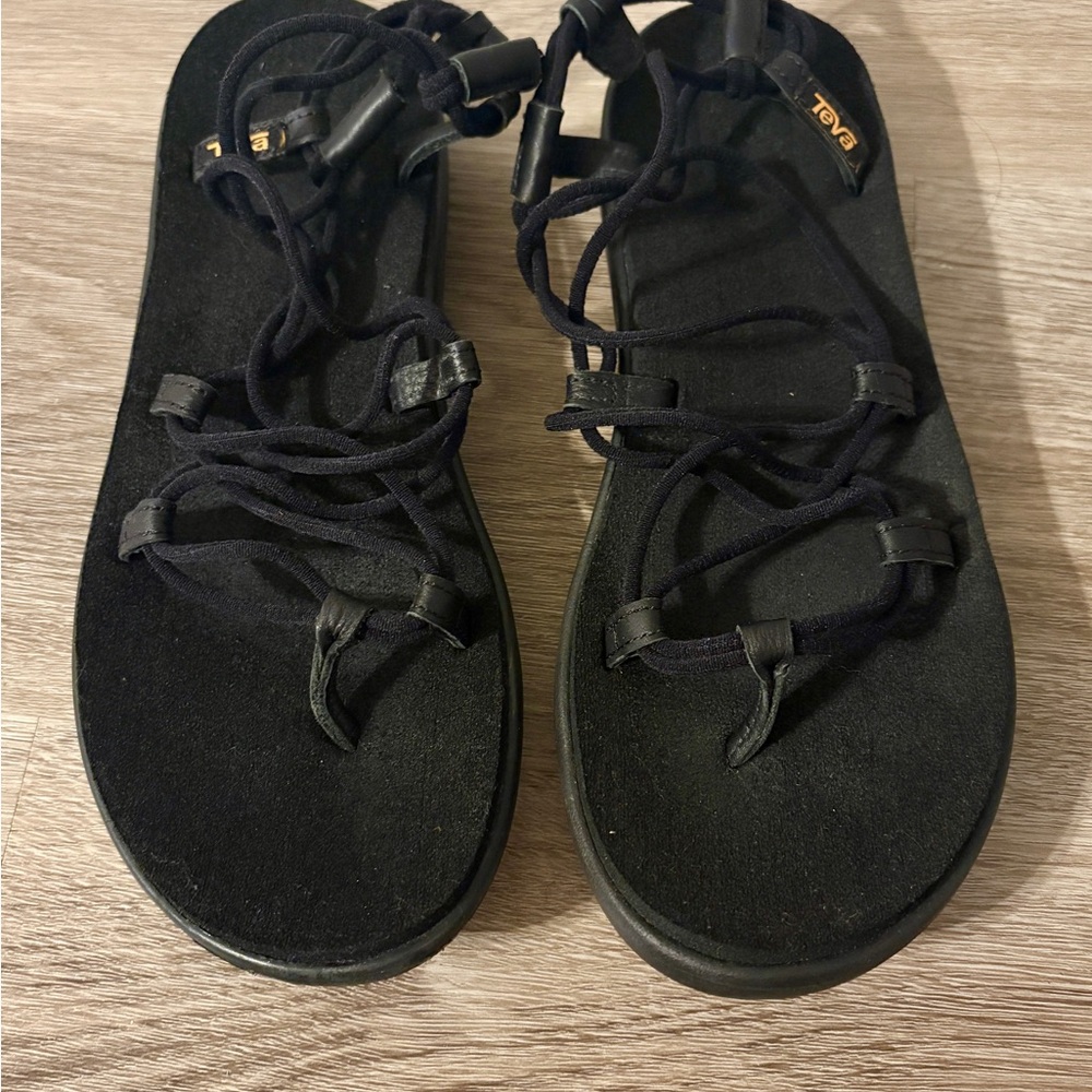 Teva Women's Black Strappy Sandals Voya